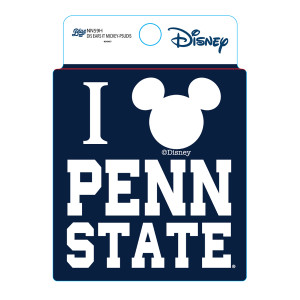 Disney sticker I Love Penn State with Mickey head silhouette